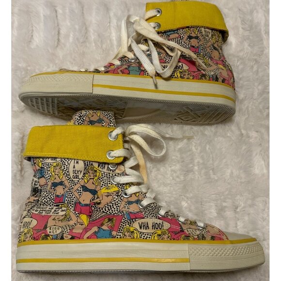 Rouge Helium High Top Canvas Sneakers Chucky-07 Wha Hoo! Unisex Size 7.5M (READ) - Picture 9 of 16